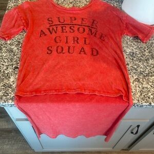 Art Class SUPER AWESOME GIRL SQUAD high low t-shirt